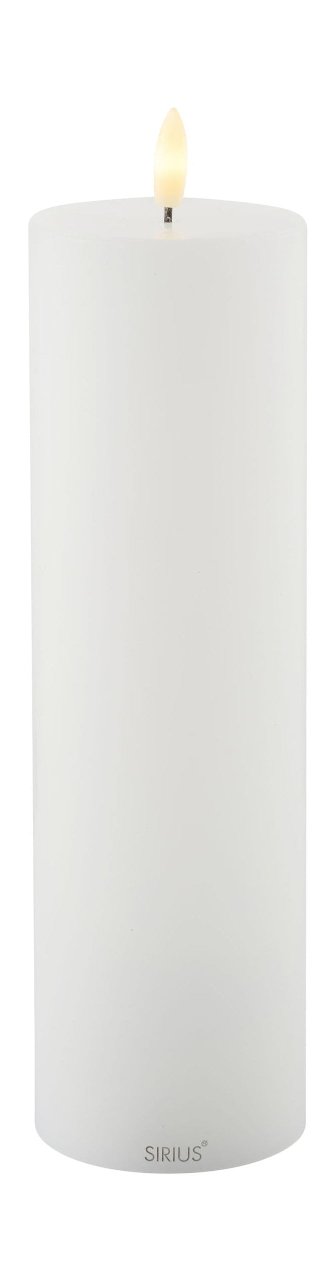 Sirius Sille wiederaufladbare LED -Kerzen weiß, Ø7,5x H25 cm