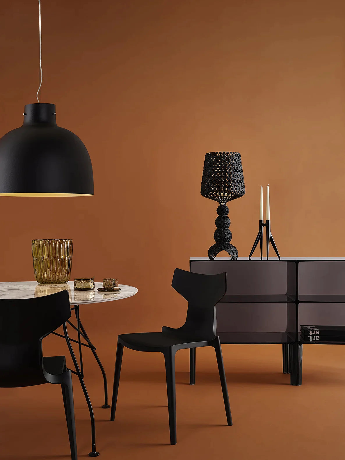 Kartell Mini Kabuki Tischlampe, schwarz