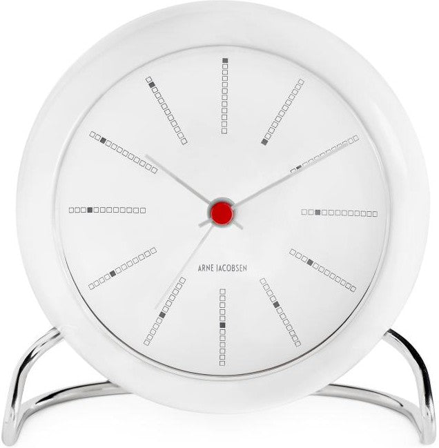 Arne Jacobsen Banker's Table Clock met alarm
