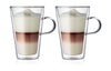 Bodum Canteen Double Walled Thermal Glasses With Handle Transparent, 2 Pcs.