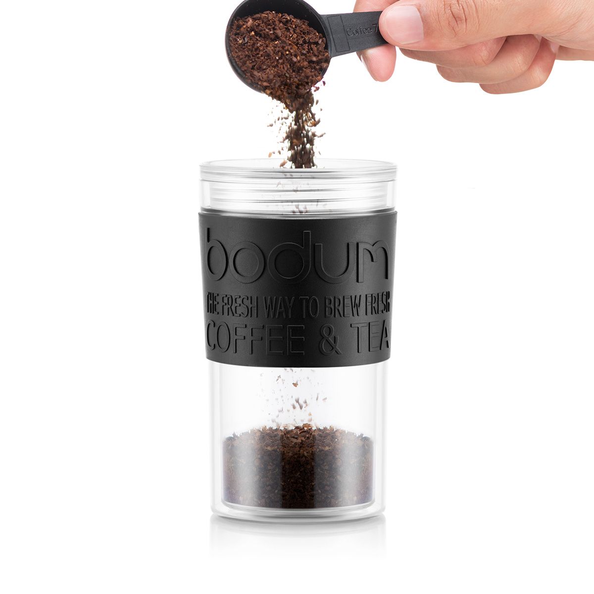 Bodum Reispers set koffiezetapparaat met extra deksel dubbel ommuur, zwart