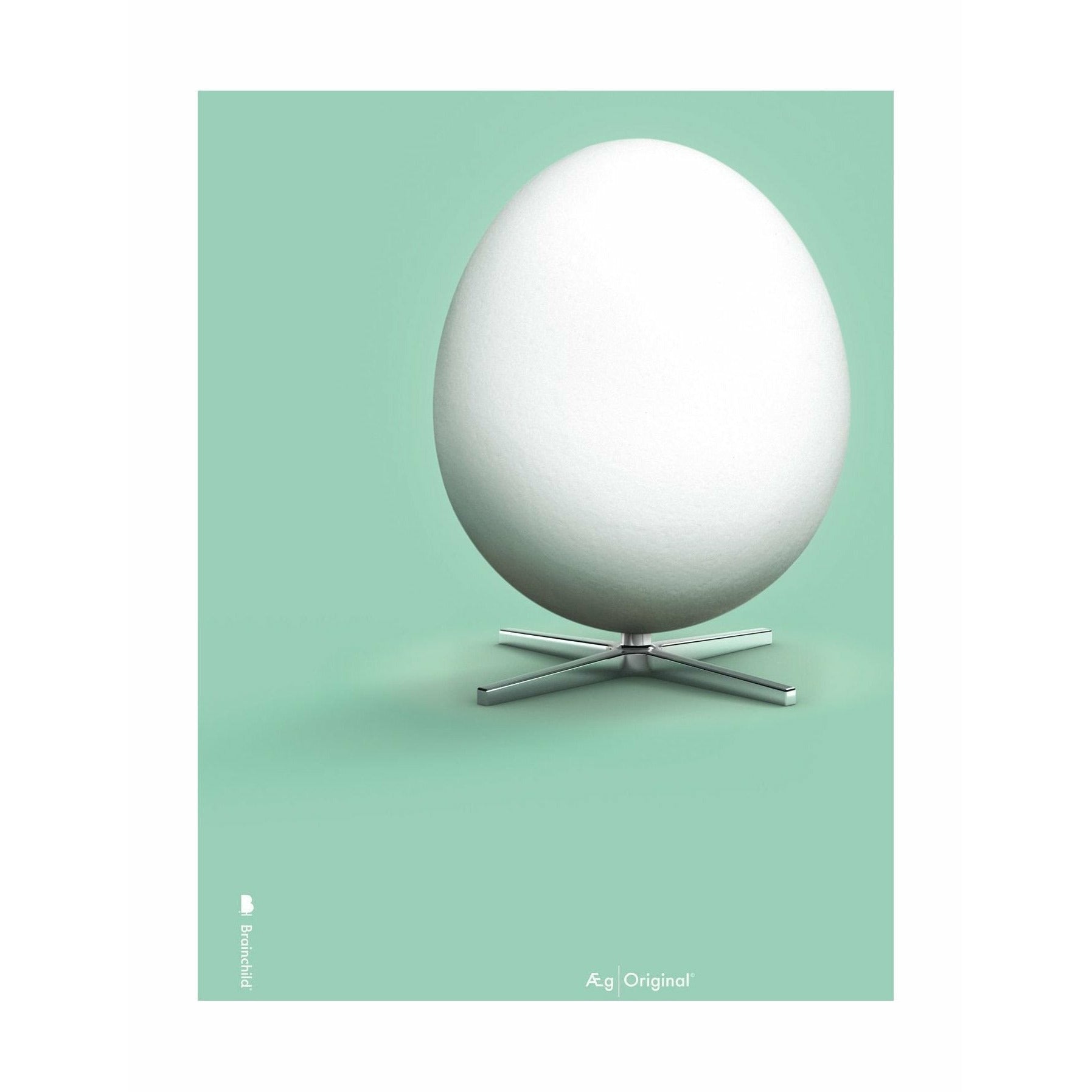 Brainchild Egg Classic Poster Without Frame 30 X40 Cm, Mint Green Background