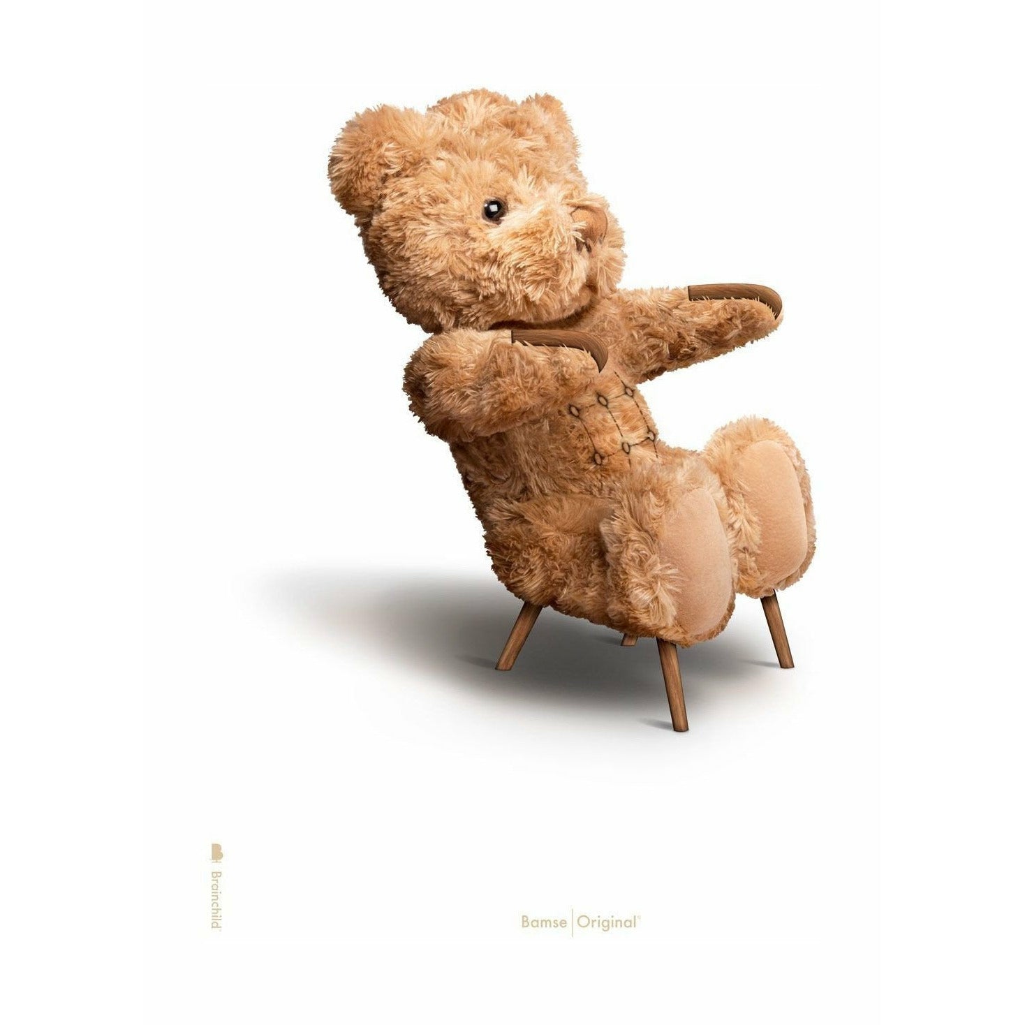 Brainchild Teddy Bear Classic Poster Without Frame A5, White Background