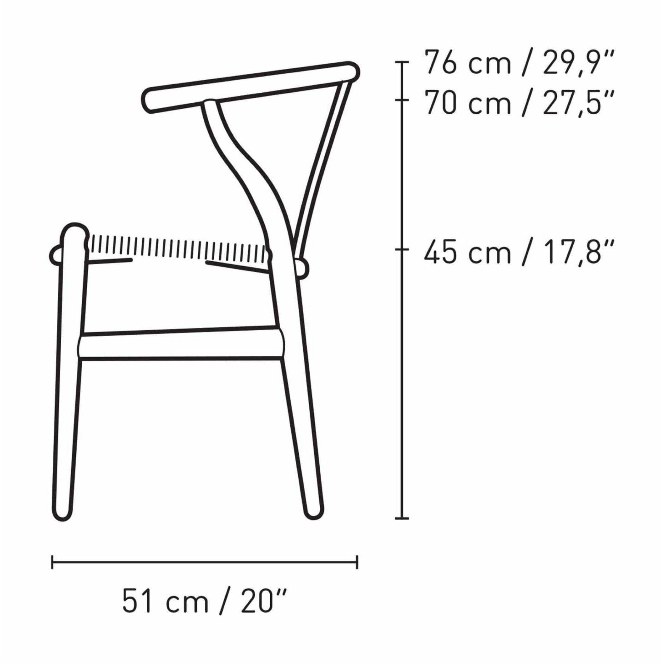 Carl Hansen CH24 Wishbone Chair Eiche, Zinnblau/Natural Cord Special Edition