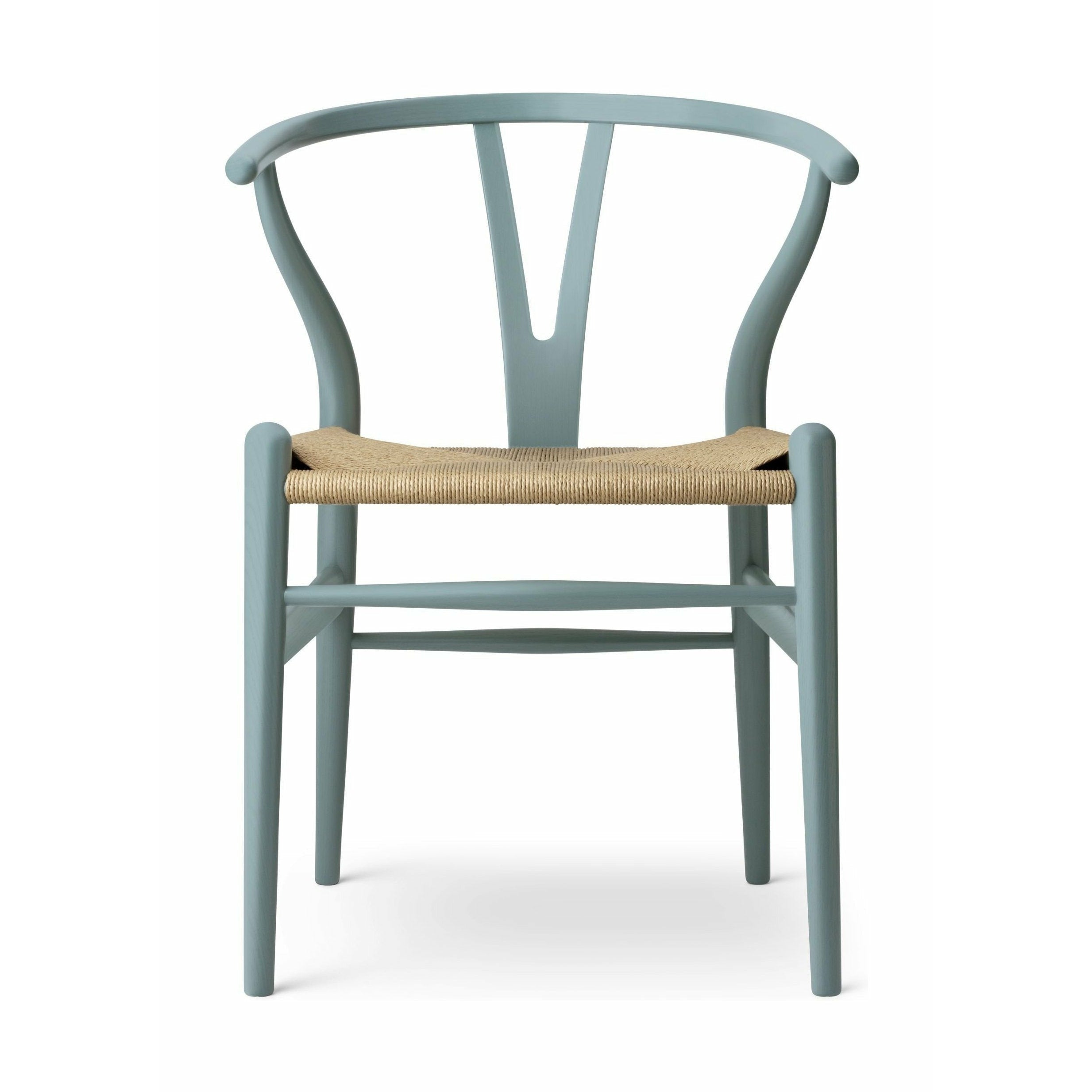Carl Hansen CH24 Wishbone Chair Eiche, Zinnblau/Natural Cord Special Edition