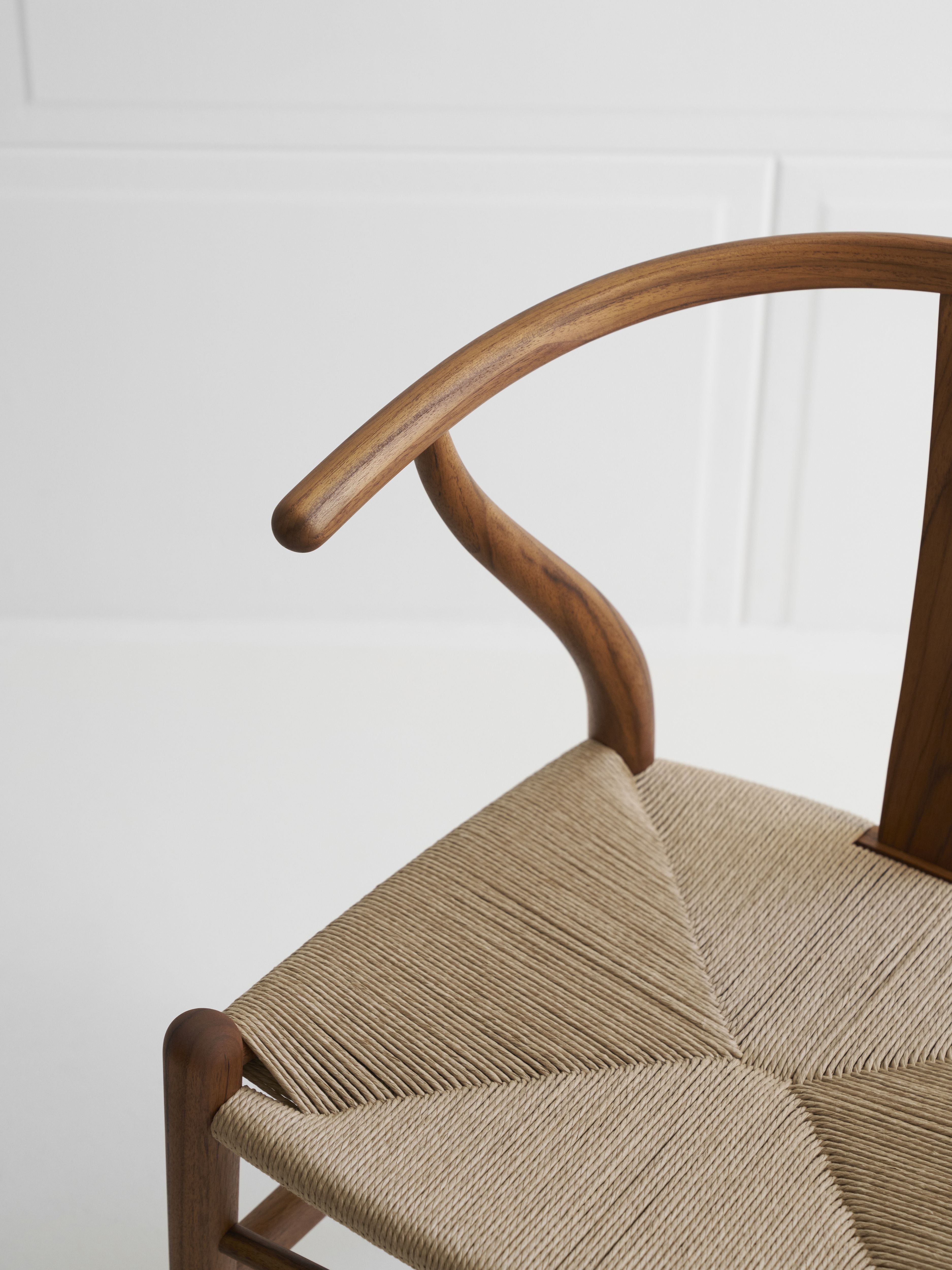 Carl Hansen CH24 Wishbone Chair Teak, natürliche Kabel