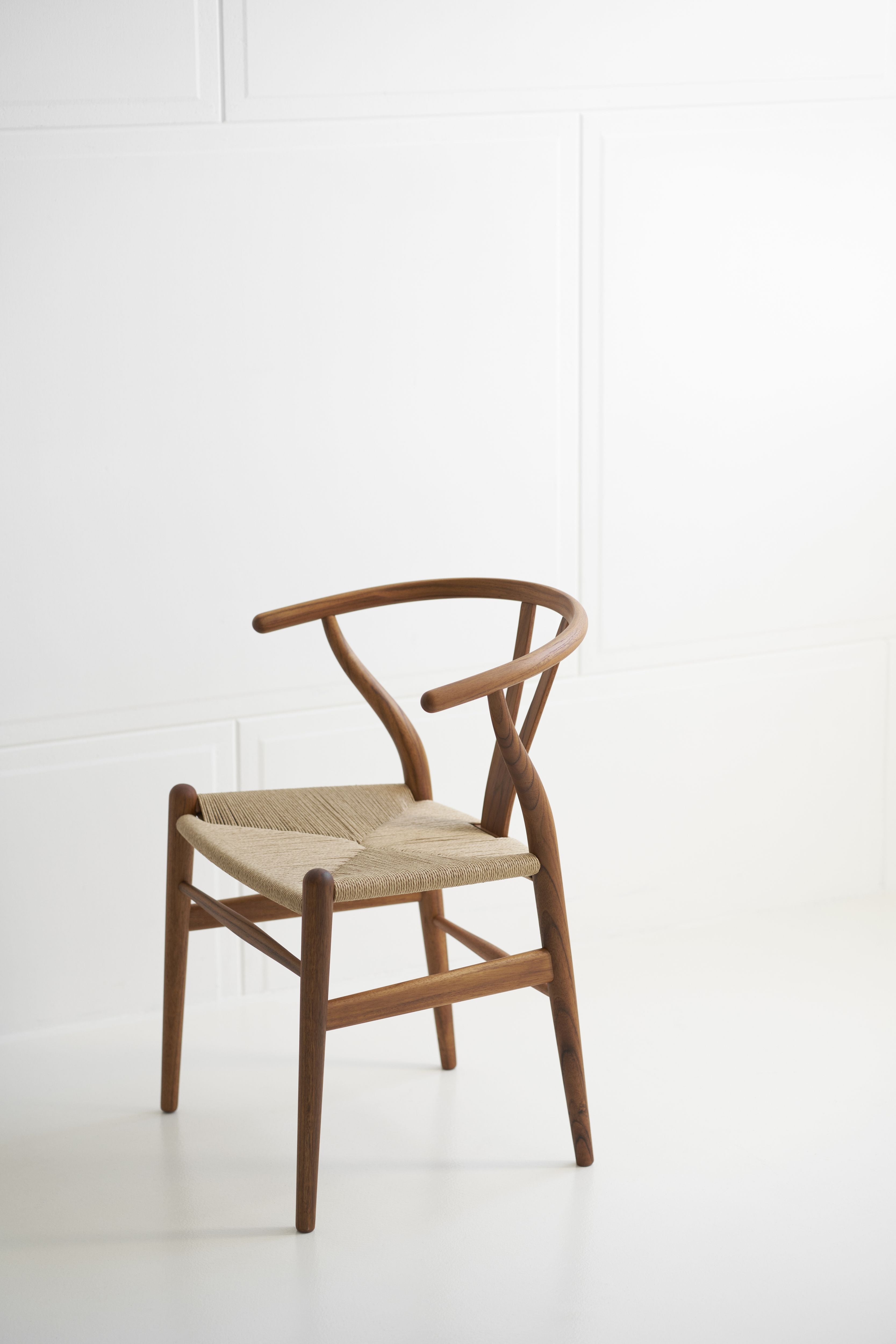 Carl Hansen CH24 Wishbone Chair Teak, natürliche Kabel