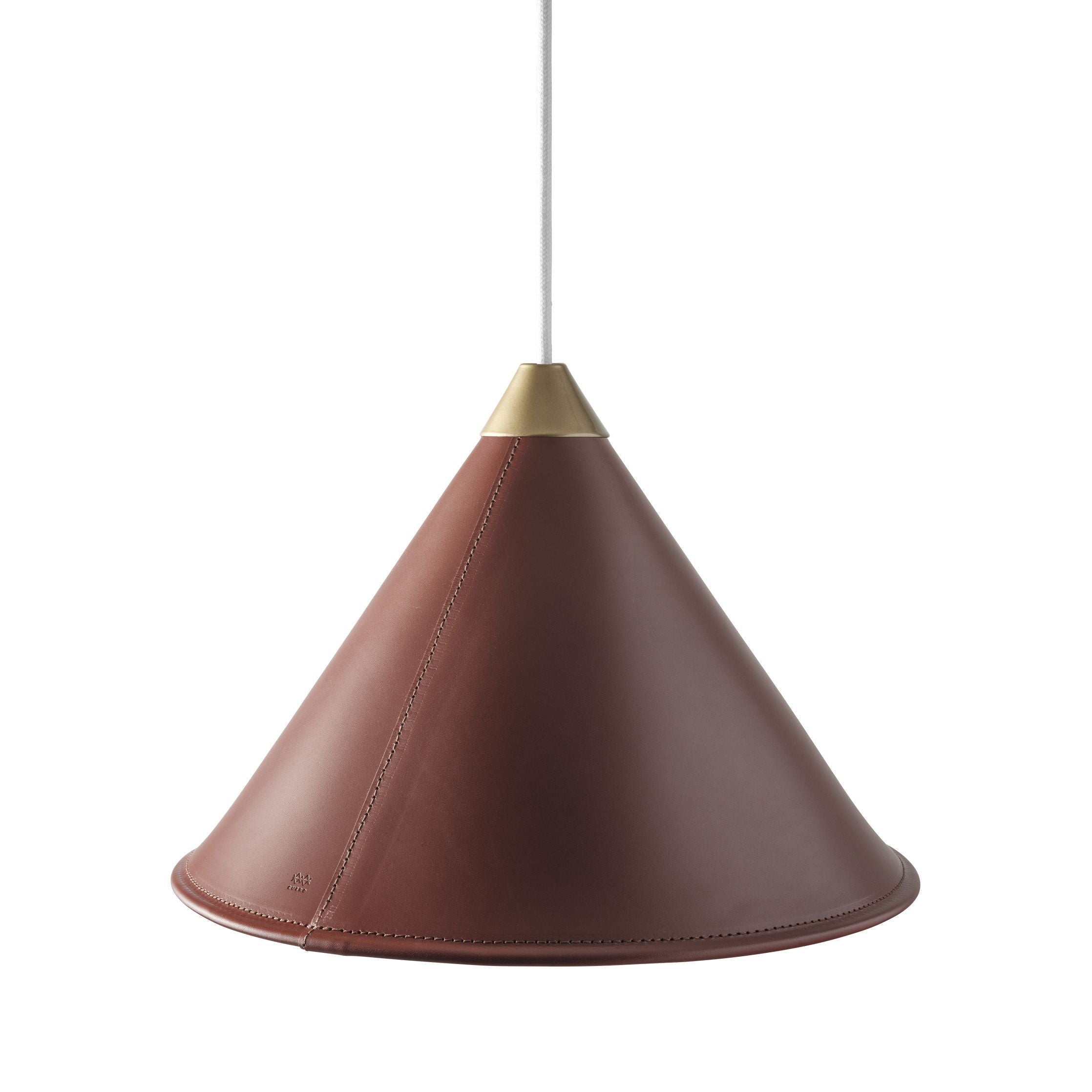 Cuero Namibia Pendant ø 45 Cm, Oak Brown/Brass With White Cable
