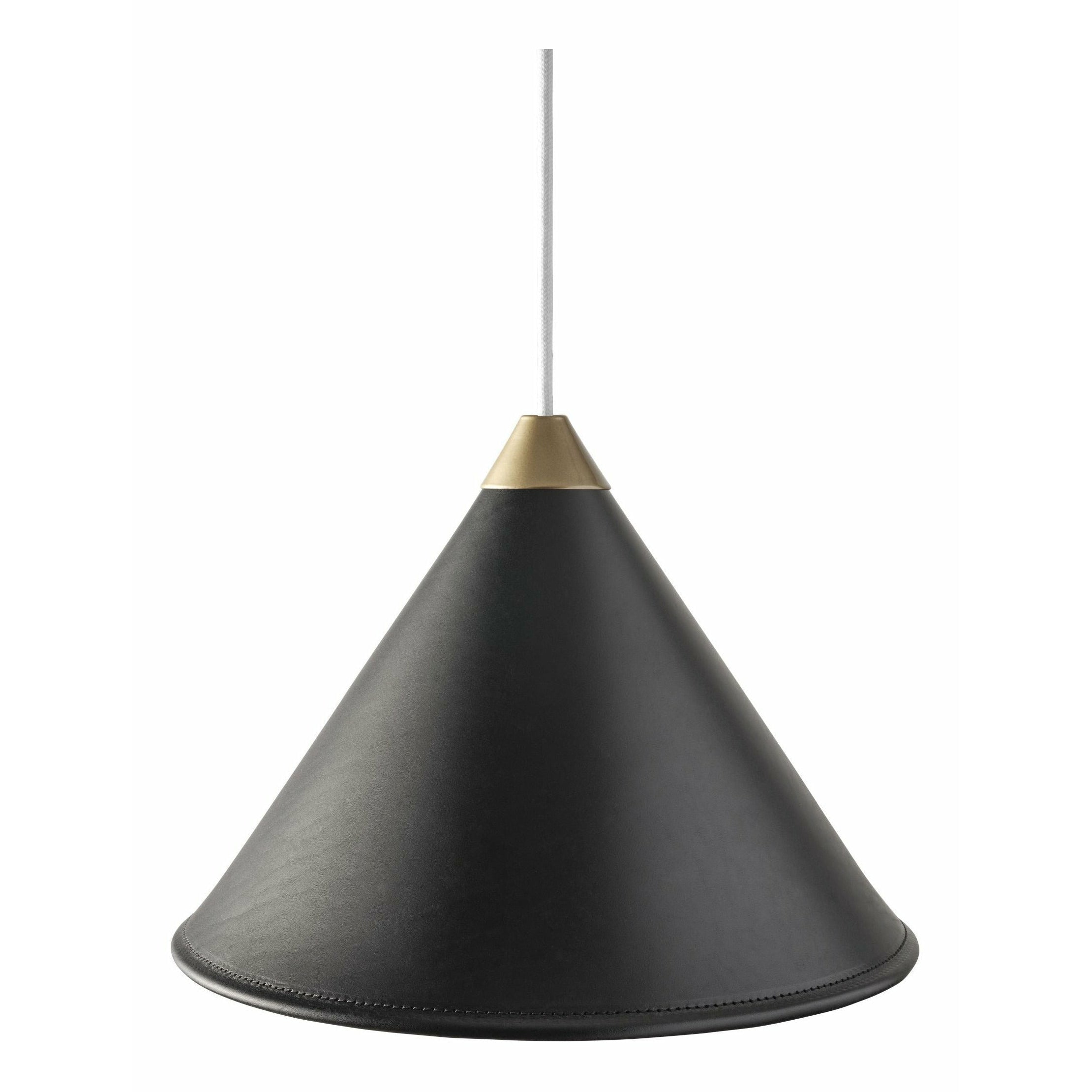 Cuero Namibia Pendant ø 45 Cm, Black/Brass With White Cable