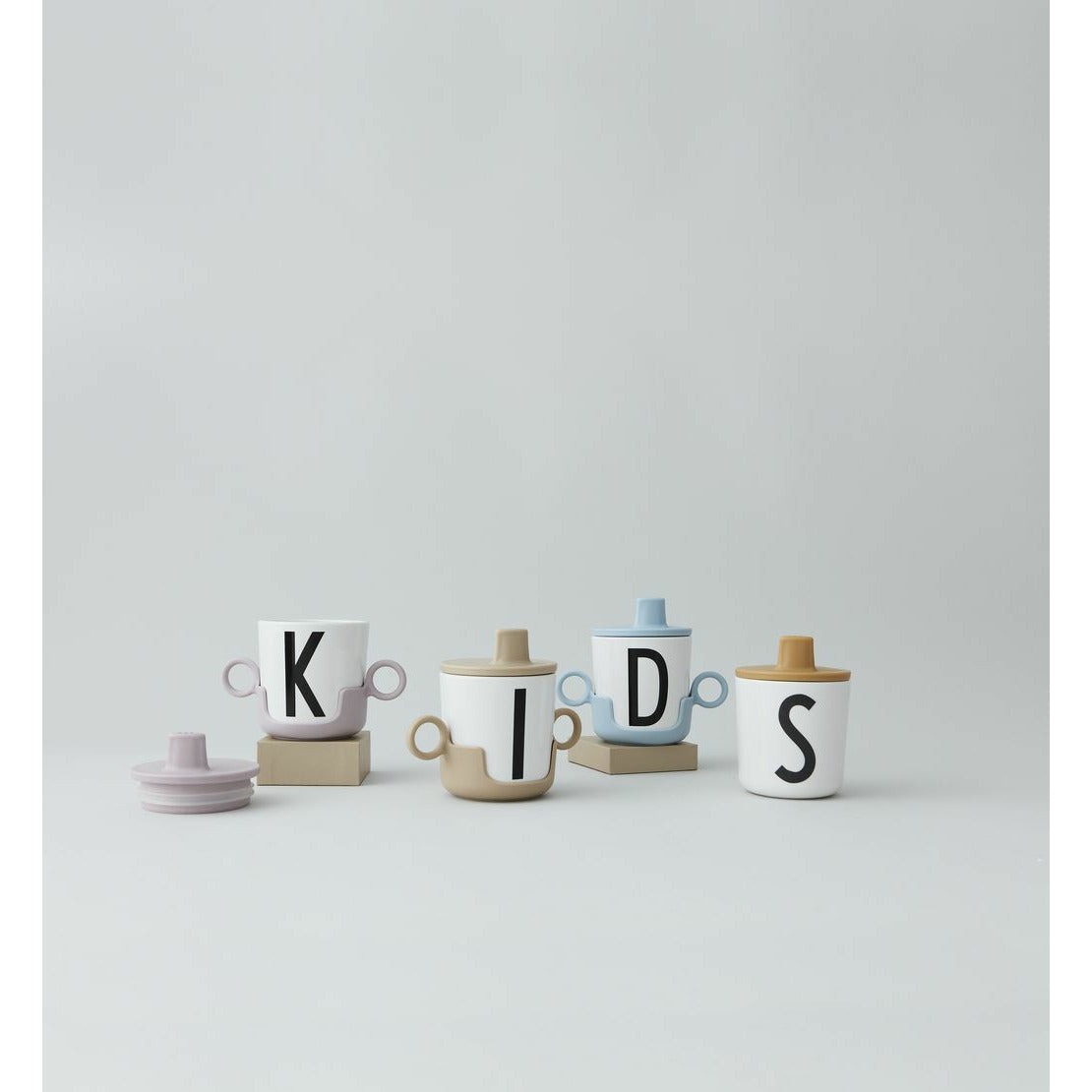 Design Letters Deckel für Kinder Melaminbecher, Senf