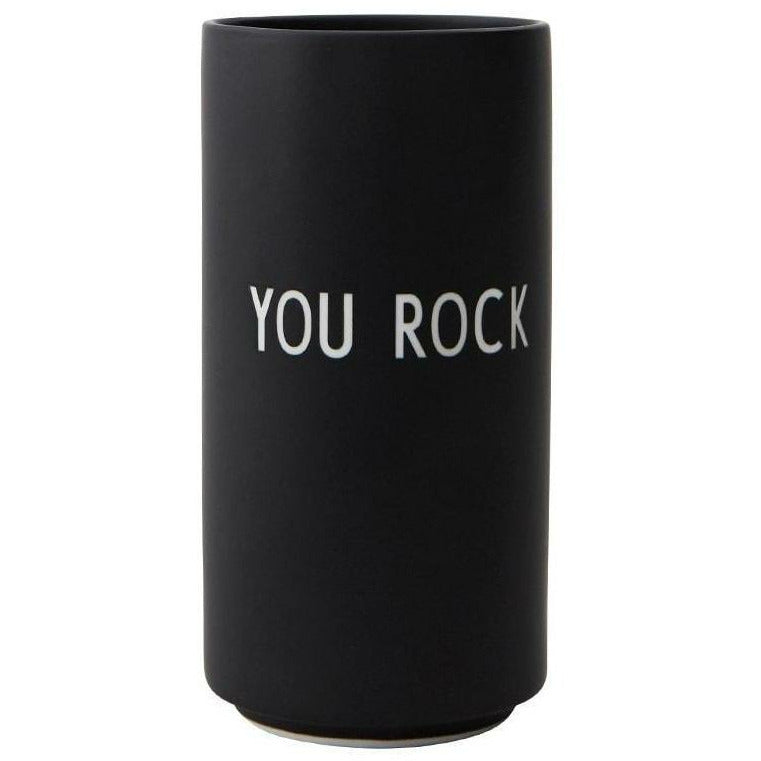 Design Letters Favorite Vase You Rock, Schwarz