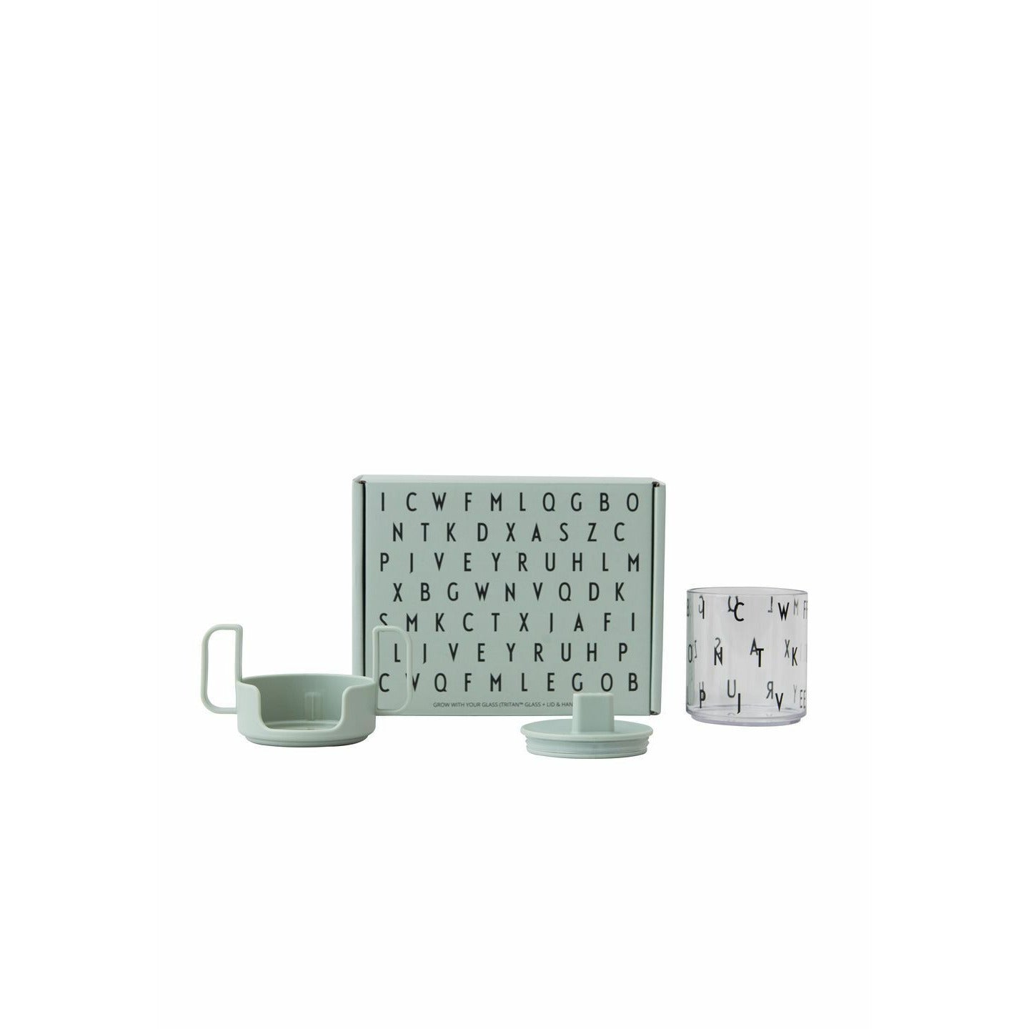 Design Letters Wachsen Sie mit Ihrer Tasse Set Melamin, grün