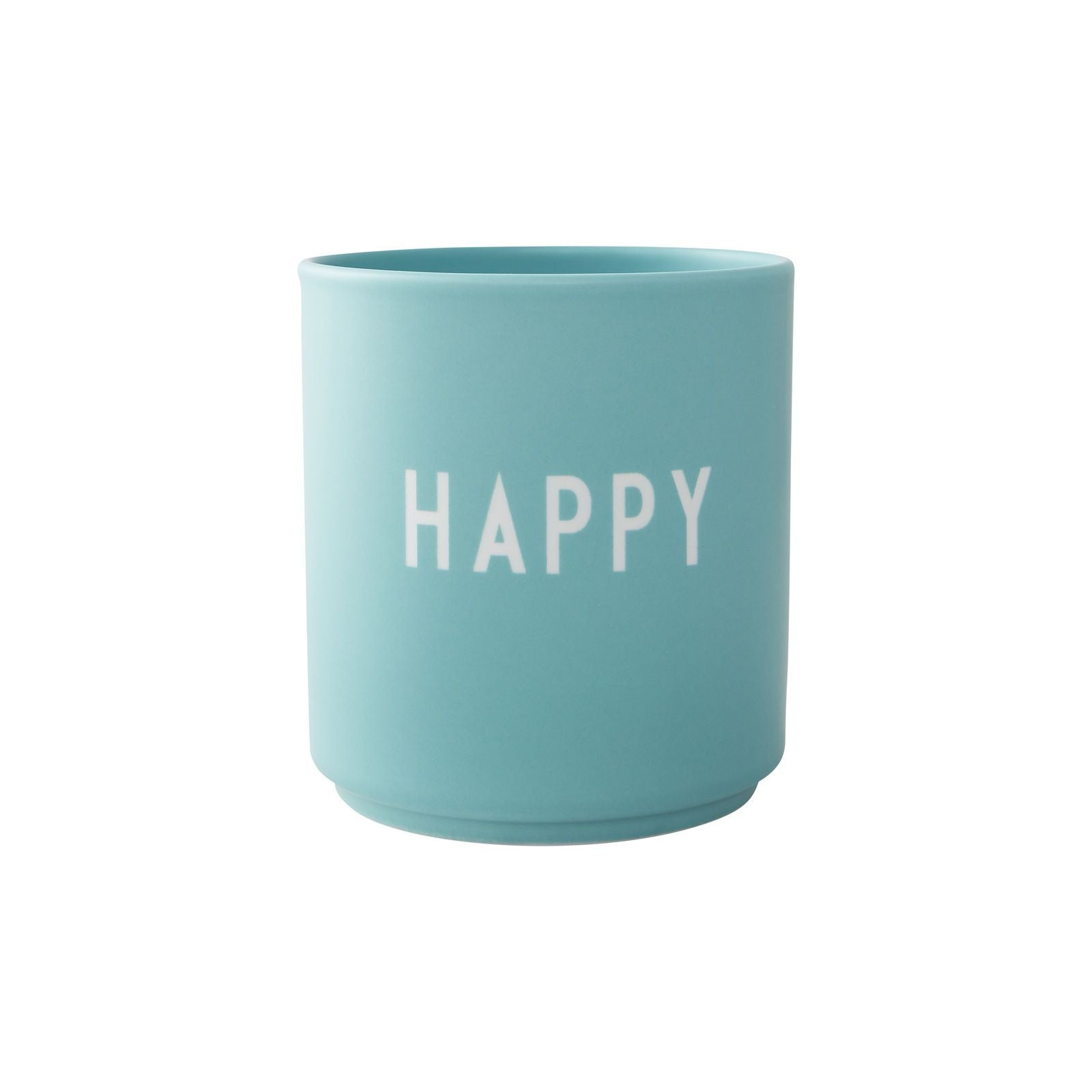 Design Letter's Favorite Mug Happy, Aquamarine Blue