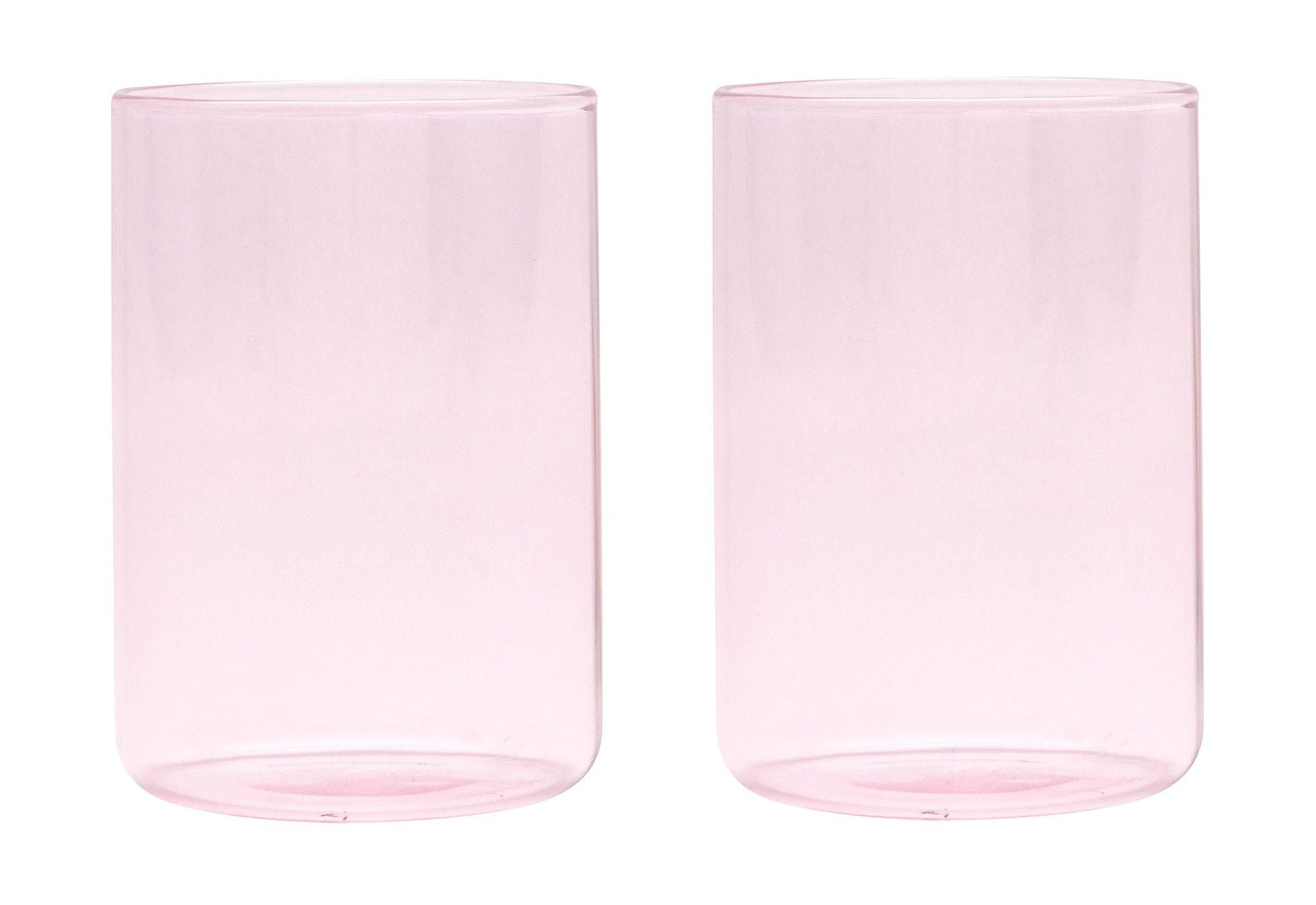 De favoriete drinkglazen set van 2, roze van designbrief