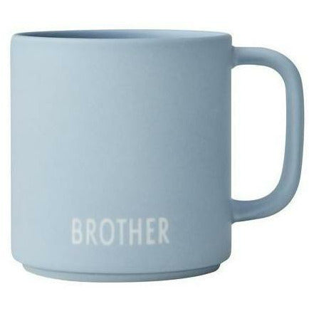 Design Letters Broers en zussen porselein mok broer lichtblauw, broer