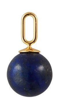 Design Letters Steen drop hanger 8mm 18k goud verguld zilver, lapis lazuli blauw