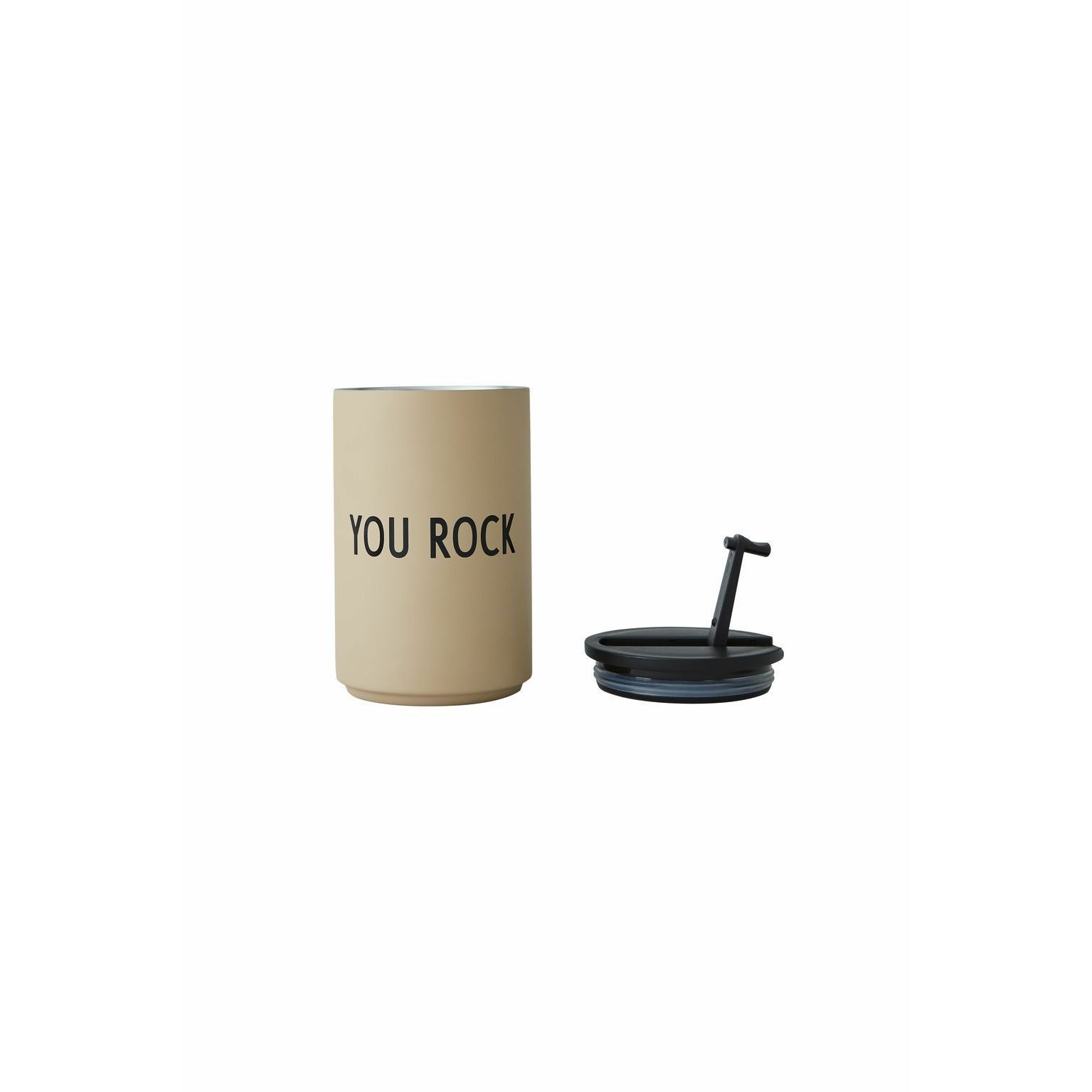 Design Letters Thermos/Isolierbecher Beige, You Rock