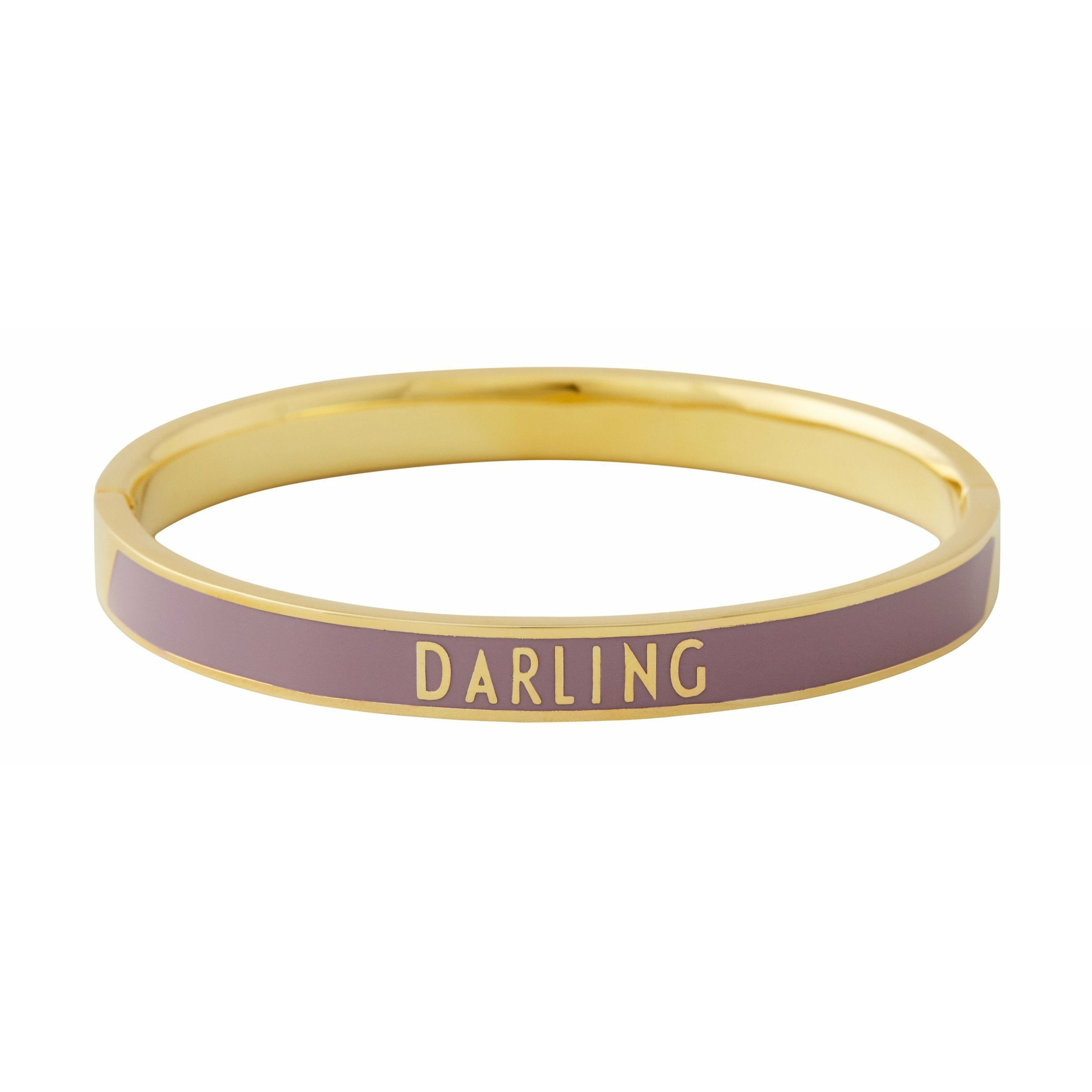 Design Letters Word Candy Armband Darling Messing Gold plattiert, Violett
