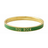 Design Letters Woord snoep armband je rock messing goud plot, groen