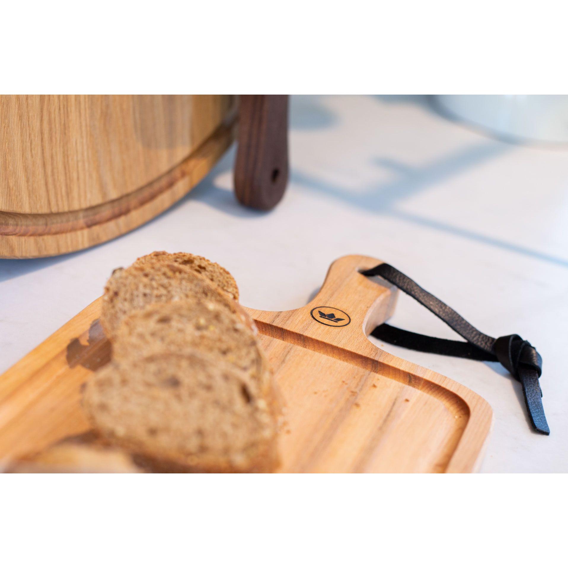 Dutchdeluxes Bread Board XL met strepen, walnoot