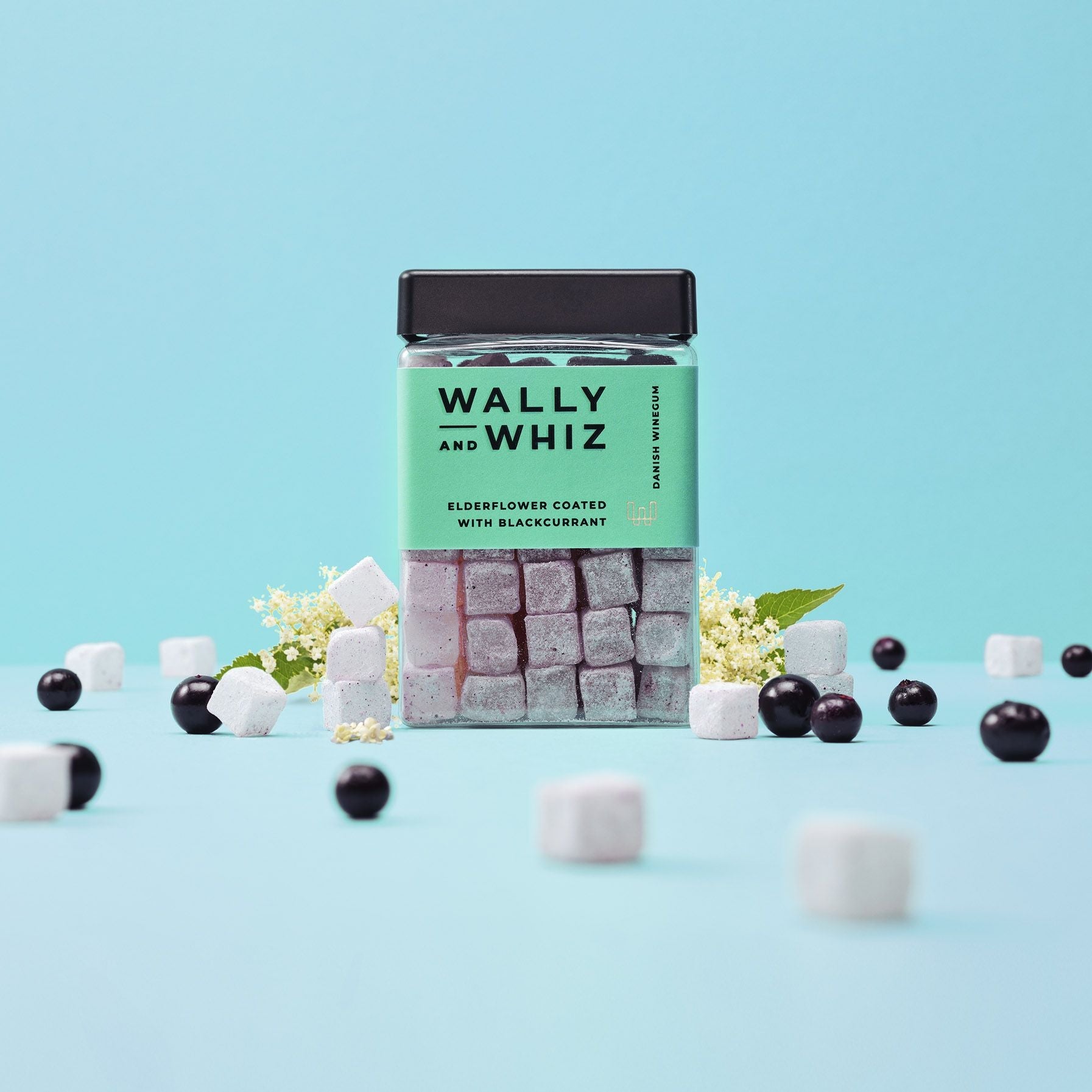 Wally And Whiz Summer Wine Gum Cube, Elderflower With Blackcurrant, 240 G