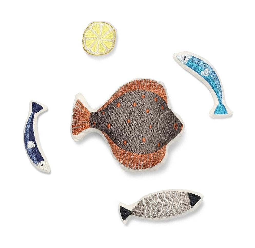 Ferm Living Embroidered Seafood Playset