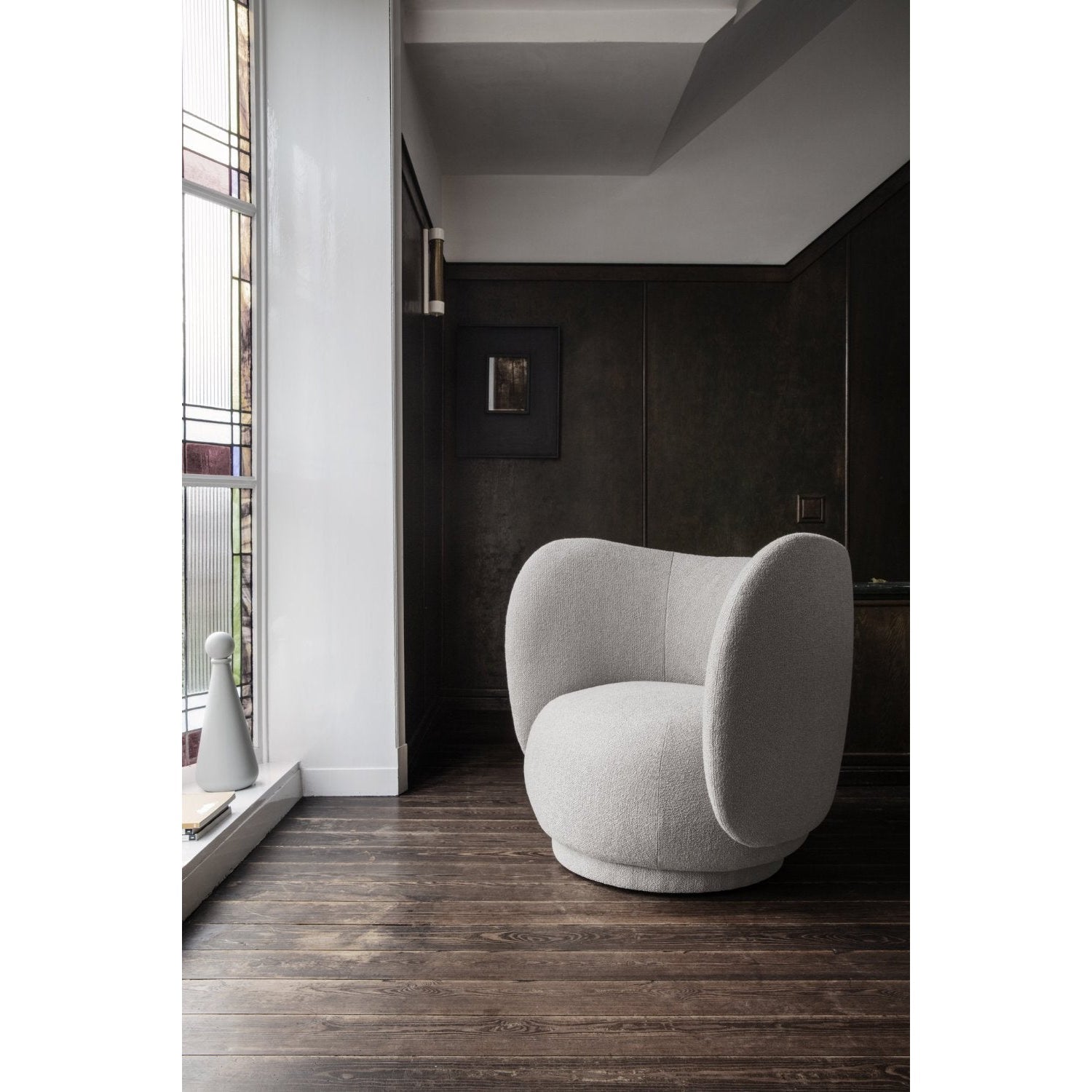 Ferm Living Rico Lounge Armchair Brushed, Warm Grey