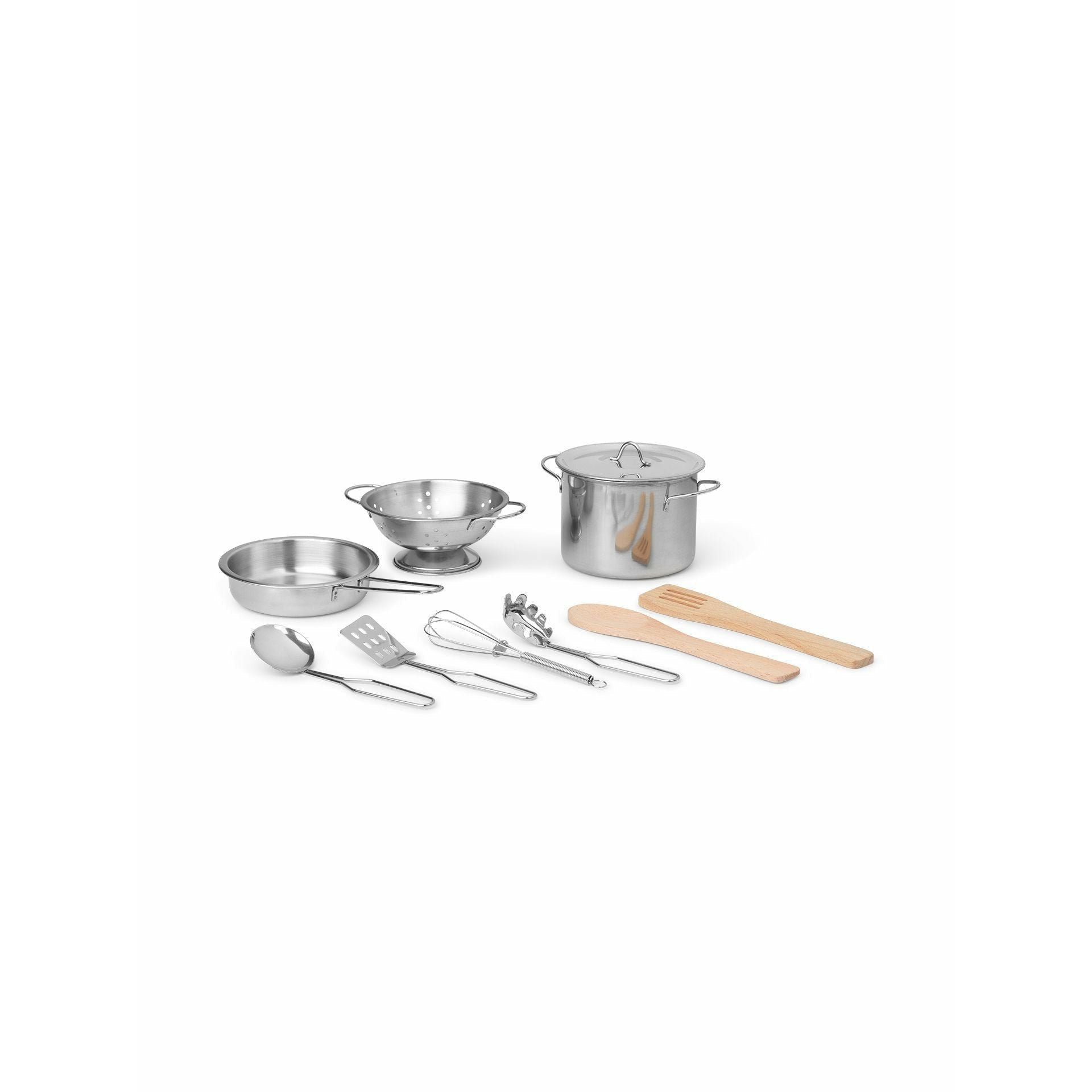 Ferm Living Toro Spiel Küche Tools Set von 9, Stahl/Holz