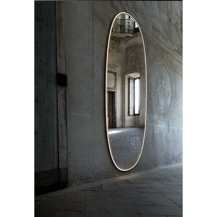FLOS La Plus Belle Mirror met geïntegreerde verlichting, aluminium