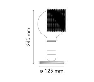 Flos Lampadina LED -tafellamp, zwart