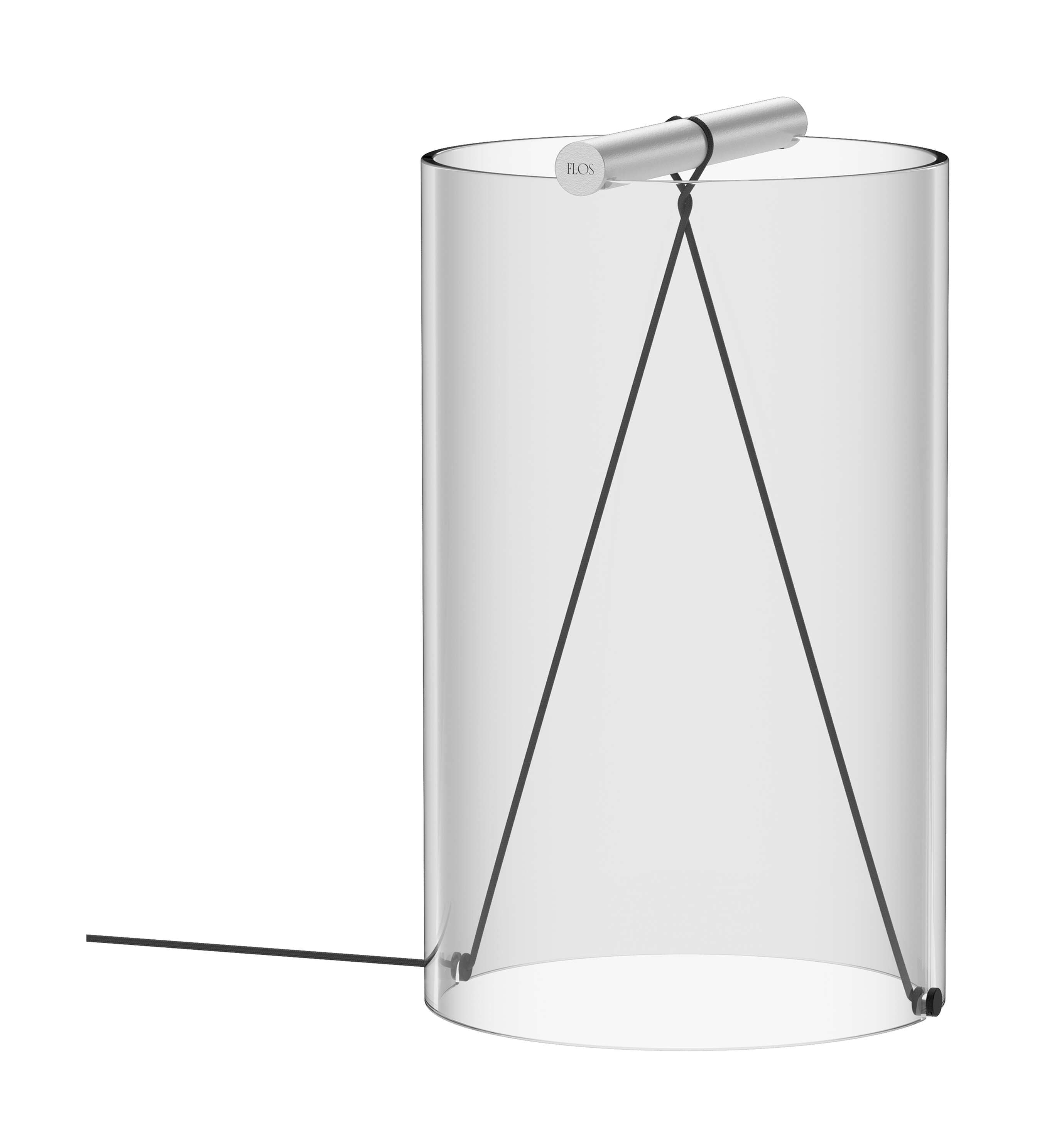 Flos Om T2 -tafellamp te binden, aluminium