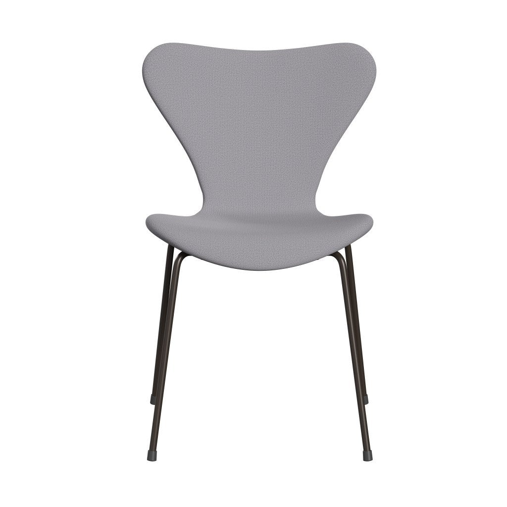 Fritz Hansen 3107 Chair Full Upholstery, Brown Bronze/Capture Light Grey