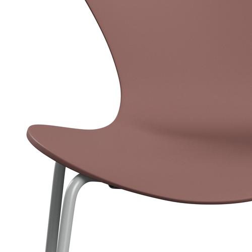 Fritz Hansen 3107 Chair Unupholstered, Nine Grey/Lacquered Wild Rose