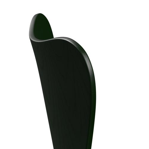 Fritz Hansen 3107 Chair Unupholstered, Black/Dyed Ash Evergreen