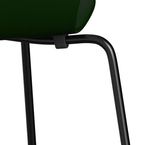 Fritz Hansen 3107 Chair Unupholstered, Black/Dyed Ash Evergreen