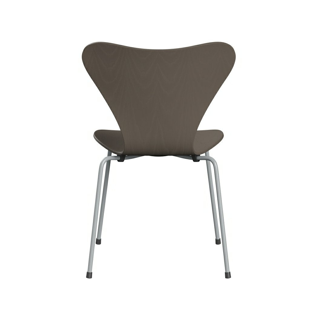 Fritz Hansen 3107 Chair Unupholstered, Silver Grey/Coloured Ash Deep Clay