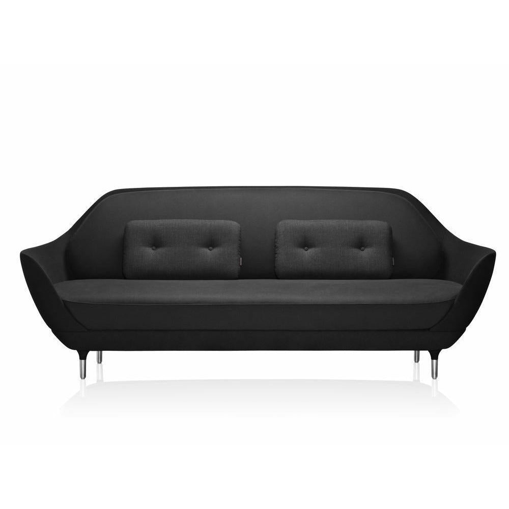 Fritz Hansen Favn Sofa, Fame Schwarz/ Canvas Dunkelblau