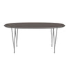 Fritz Hansen Superellipse Extendable Table Chrome/Grey Fenix Laminates, 270x100 Cm