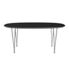 Fritz Hansen Superellipse Extendable Table Chrome/Black Fenix Laminates, 270x100 Cm