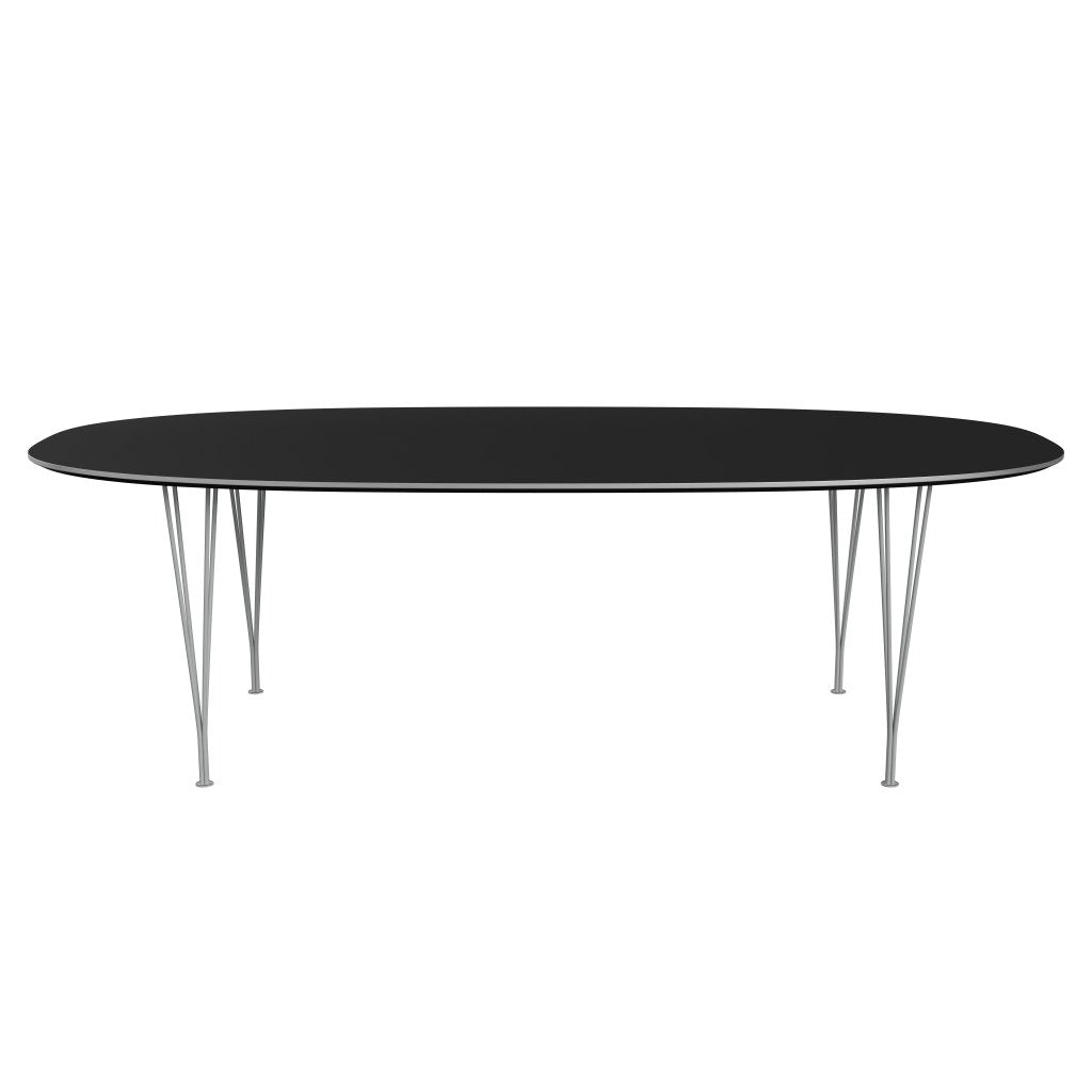 Fritz Hansen Superellipse Dining Table Nine Grey/Black Fenix Laminate, 240x120 Cm