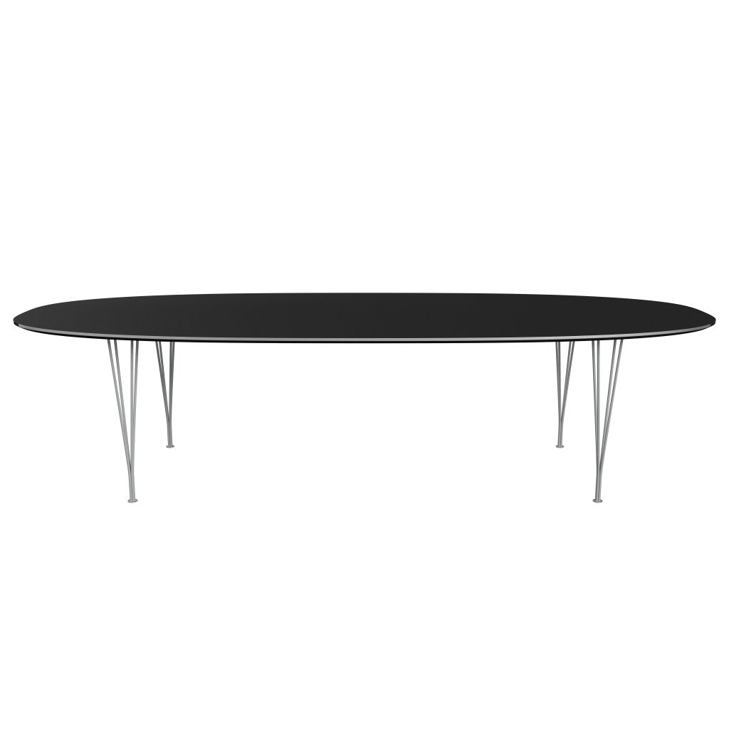 Fritz Hansen Superellipse Dining Table Nine Grey/Black Fenix Laminates, 300x130 Cm