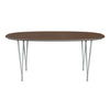 Fritz Hansen Superellipse Dining Table Nine Grey/Walnut Veneer, 170x100 Cm