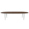 Fritz Hansen Superellipse Dining Table Nine Grey/Walnut Veneer, 300x130 Cm