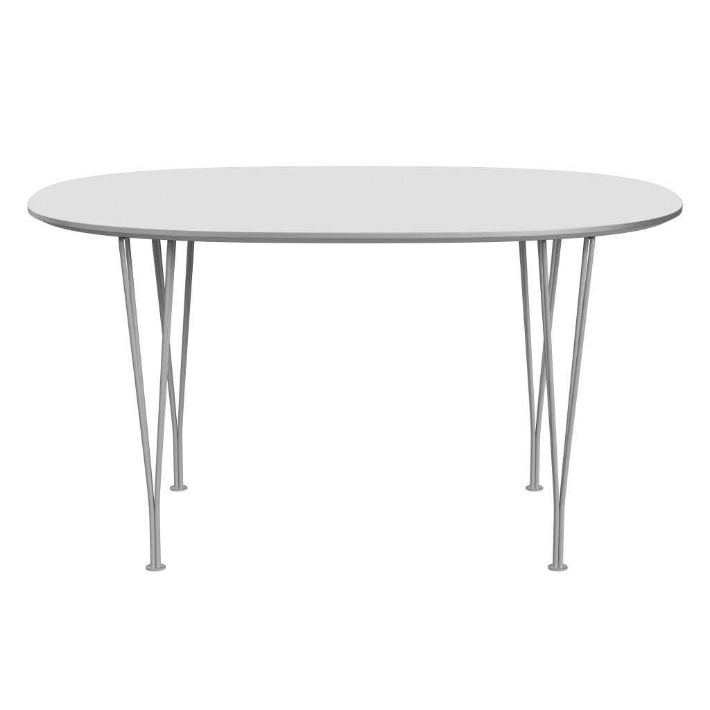 Fritz Hansen Superellipse Dining Table Nine Grey/White Fenix Laminates, 135x90 Cm