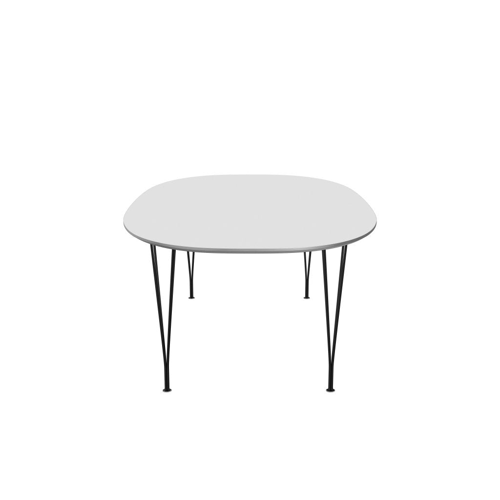 Fritz Hansen Superellipse Dining Table Black/White Fenix Laminates, 240x120 Cm