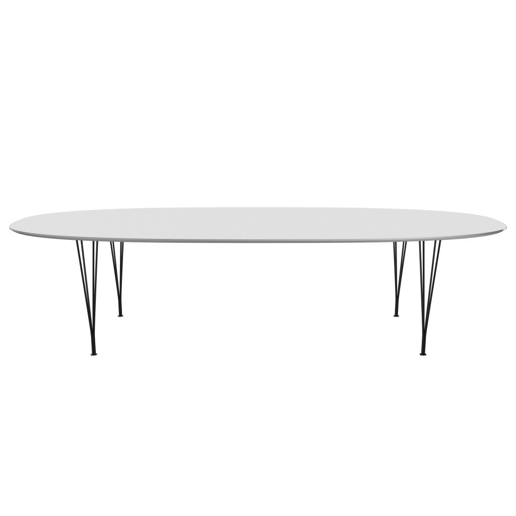Fritz Hansen Superellipse Dining Table Black/White Fenix Laminates, 300x130 Cm