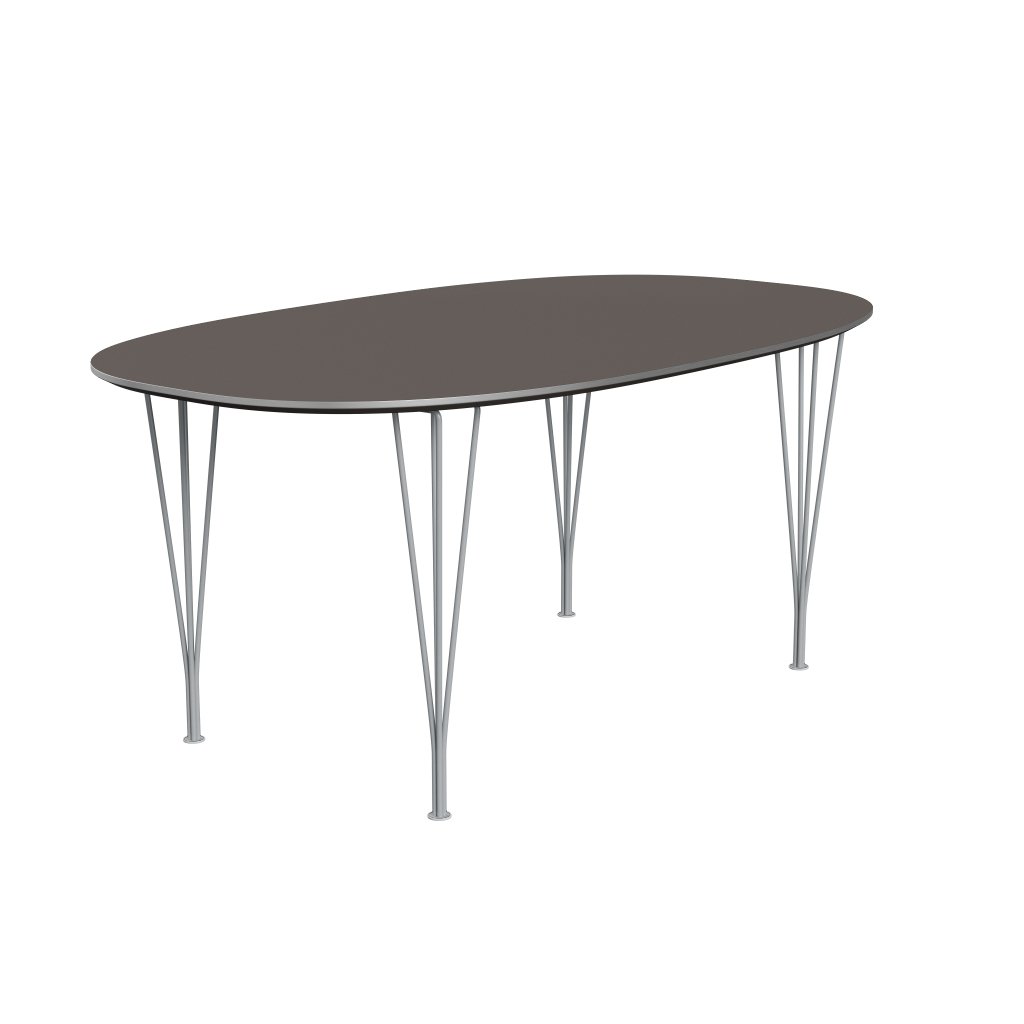 Fritz Hansen Superellipse Dining Table Silvergrey/Grey Fenix Laminates, 170x100 Cm
