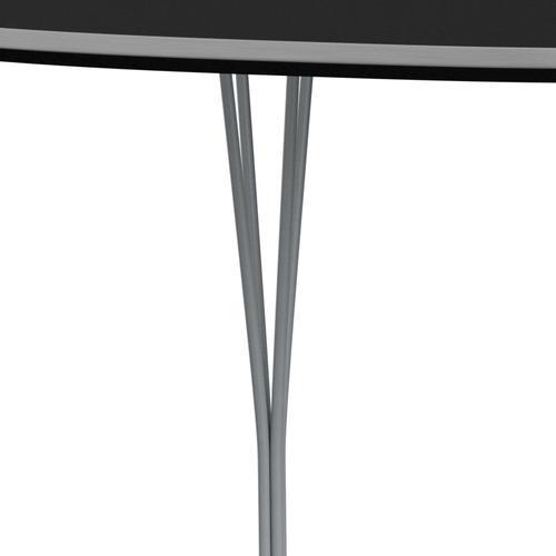 Fritz Hansen Superellipse Dining Table Silvergrey/Black Fenix Laminates, 180x120 Cm