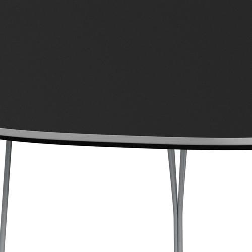 Fritz Hansen Superellipse Dining Table Silvergrey/Black Fenix Laminates, 240x120 Cm