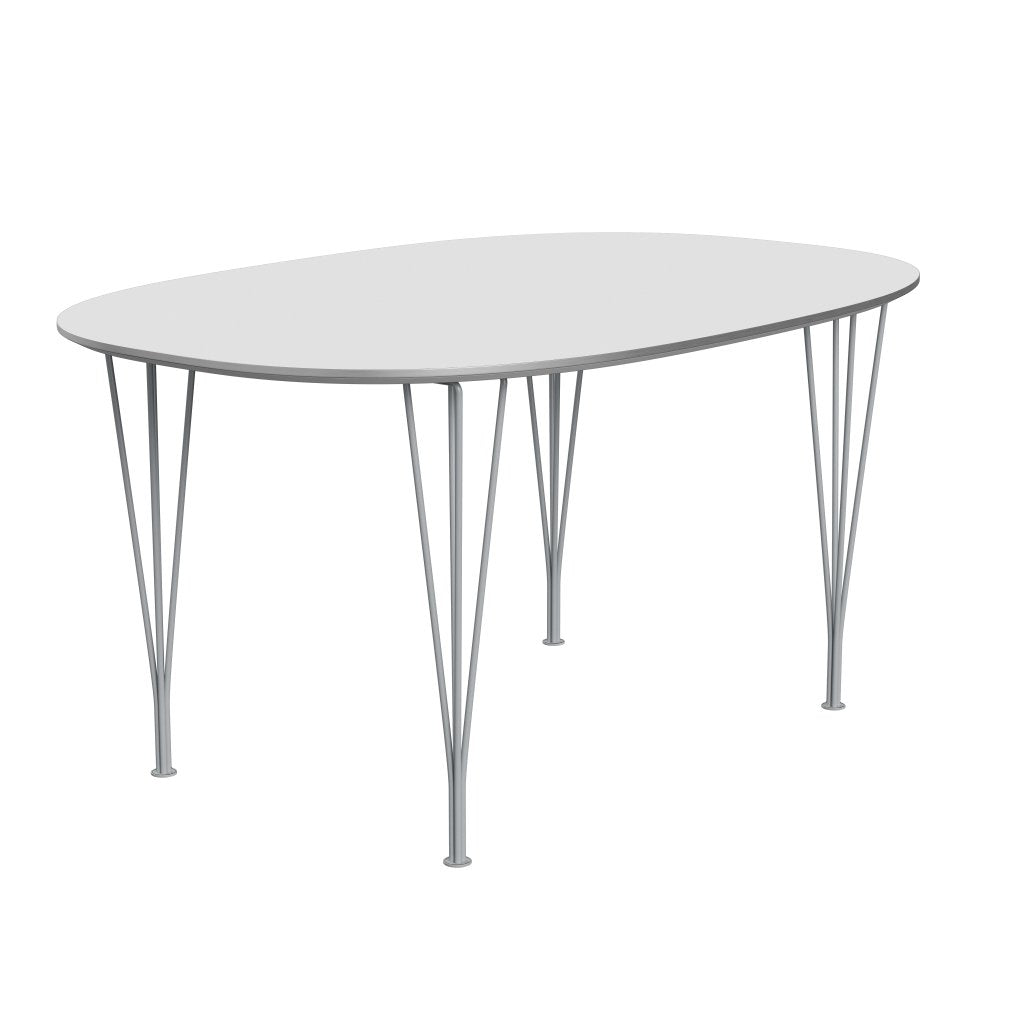 Fritz Hansen Superellipse Dining Table Silvergrey/White Fenix Laminates, 150x100 Cm